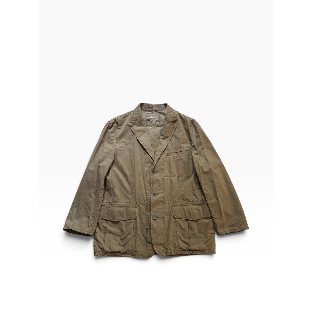 Martin+Osa Men’s Safari Field Jacket Blazer XL Olive Cotton Bellows Pocket Coat